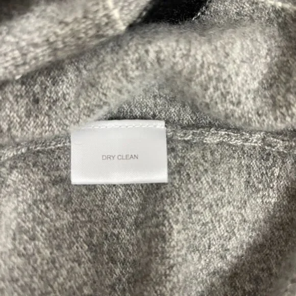 Northern Isles Sweater Medium Gray Argyle Diamond 100% 2 Ply Cashmere V-Neck